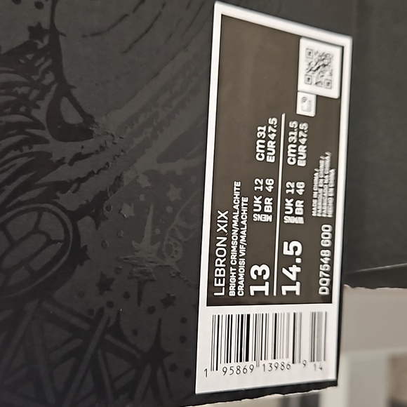 LEBRON XIX ALL LEATHER SZ 13. DS. W/ ORIGINAL BOX - Picture 11 of 11